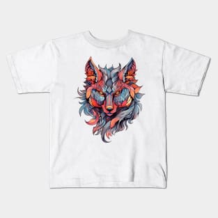 Neo Traditional Fox Kids T-Shirt